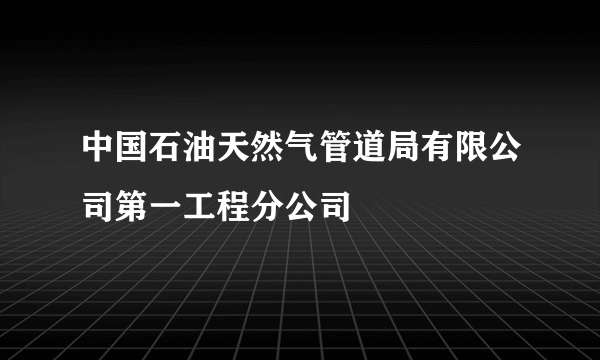 中国石油天然气管道局有限公司第一工程分公司