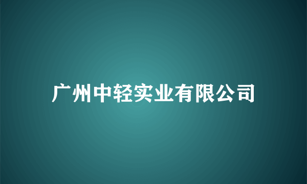 广州中轻实业有限公司