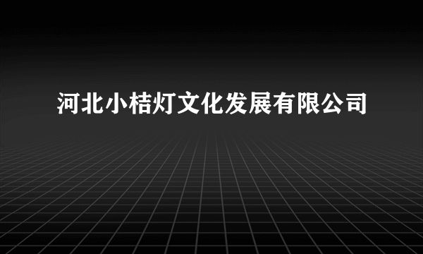河北小桔灯文化发展有限公司