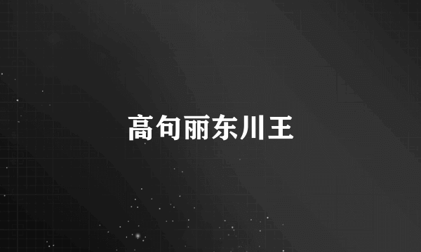 高句丽东川王