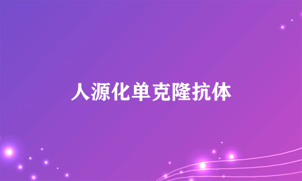 人源化单克隆抗体