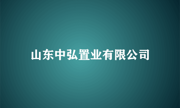 山东中弘置业有限公司