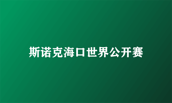 斯诺克海口世界公开赛