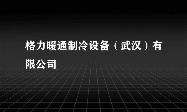 格力暖通制冷设备（武汉）有限公司
