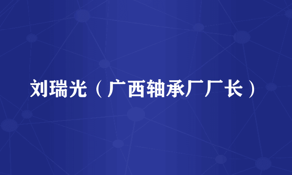 刘瑞光（广西轴承厂厂长）