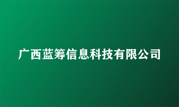 广西蓝筹信息科技有限公司