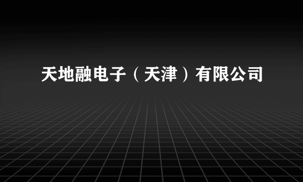 天地融电子（天津）有限公司