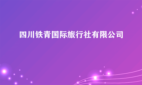 四川铁青国际旅行社有限公司