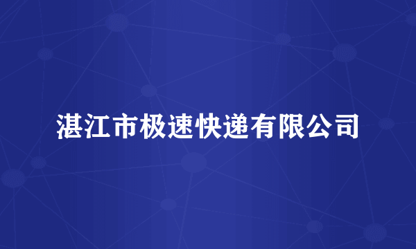湛江市极速快递有限公司