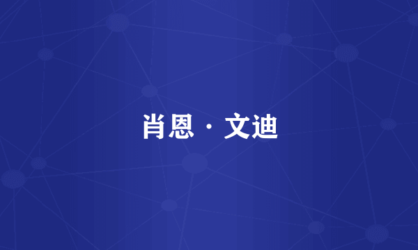 肖恩·文迪