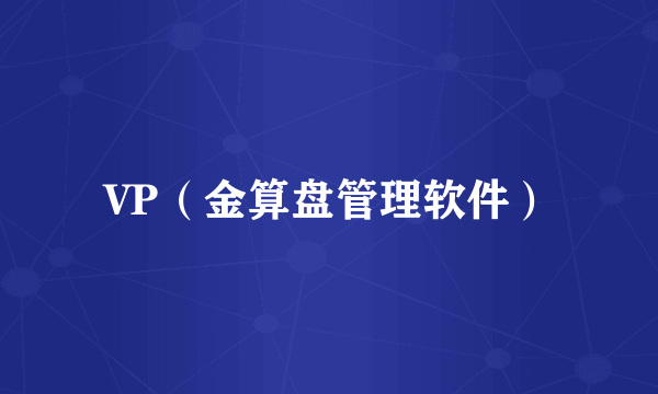 VP（金算盘管理软件）