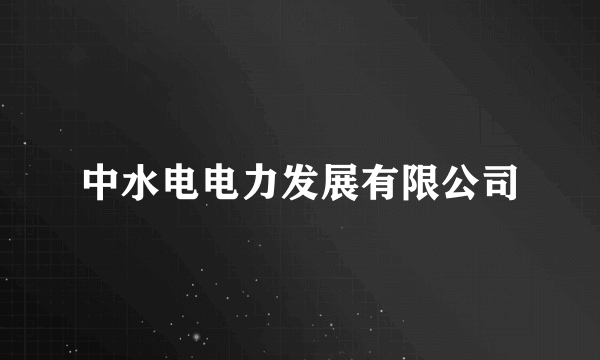 中水电电力发展有限公司