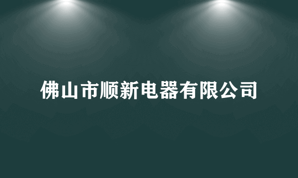 佛山市顺新电器有限公司