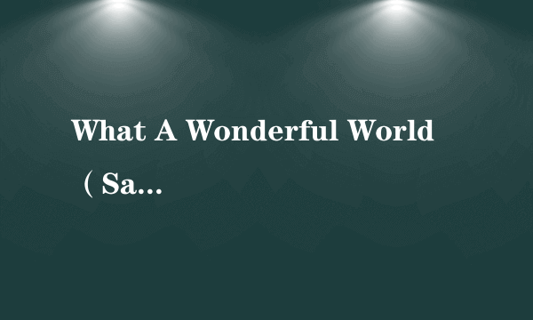 What A Wonderful World（Sarah Brightman演唱歌曲）