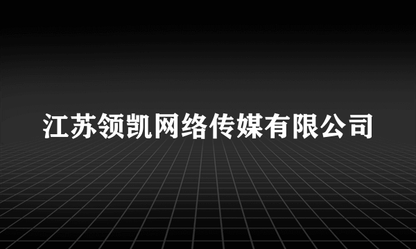 江苏领凯网络传媒有限公司