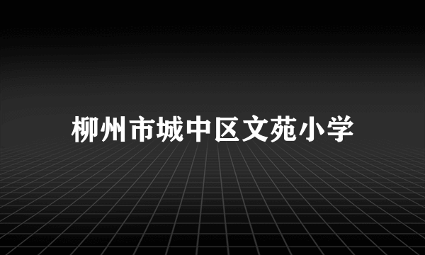 柳州市城中区文苑小学