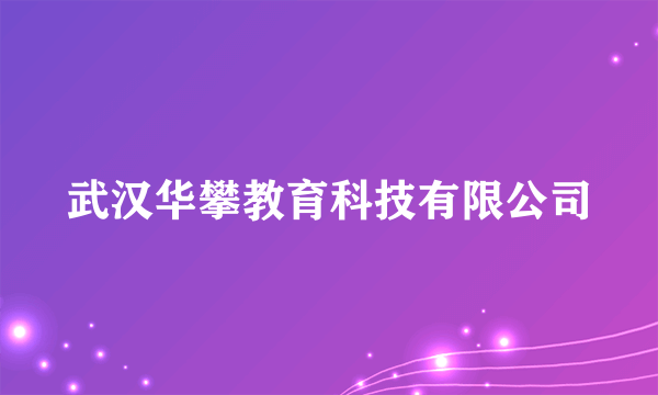 武汉华攀教育科技有限公司