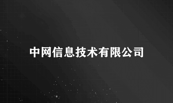 中网信息技术有限公司