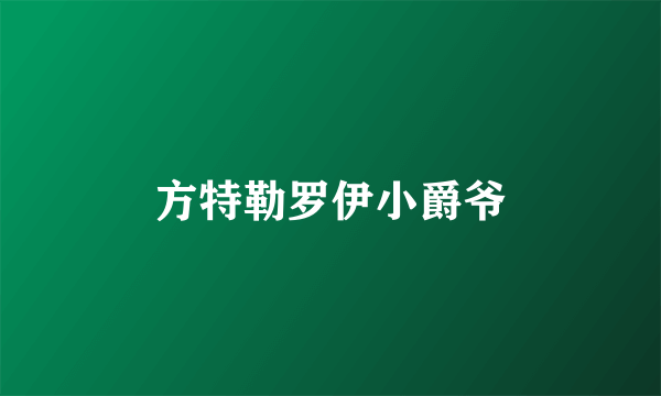 方特勒罗伊小爵爷