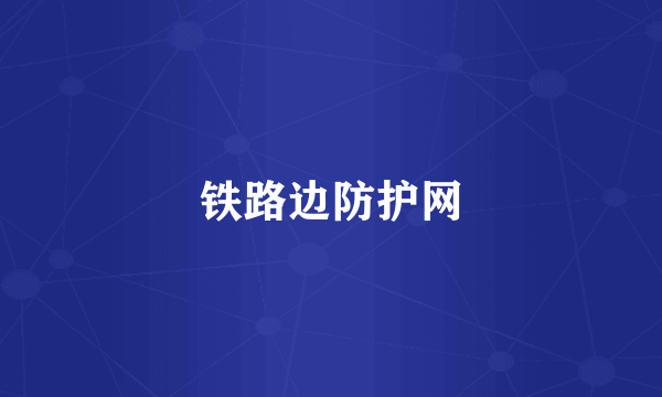 铁路边防护网