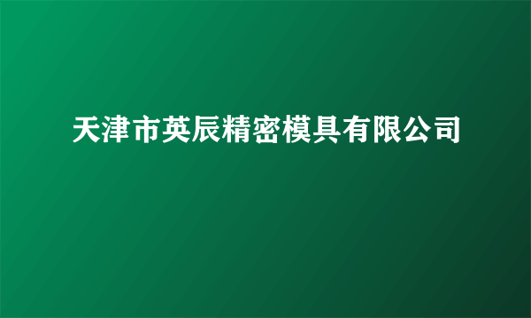 天津市英辰精密模具有限公司