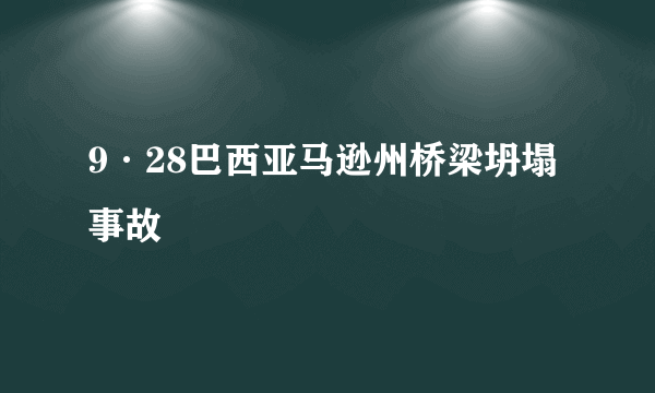 9·28巴西亚马逊州桥梁坍塌事故