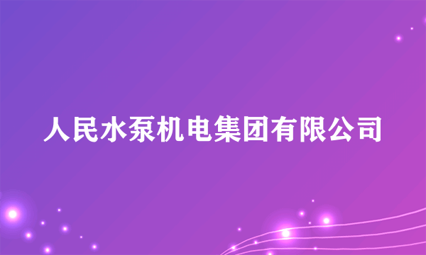 人民水泵机电集团有限公司