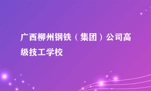 广西柳州钢铁（集团）公司高级技工学校