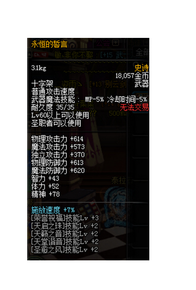 永恒的誓言（网络游戏《地下城与勇士》中的一种武器装备）