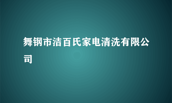 舞钢市洁百氏家电清洗有限公司