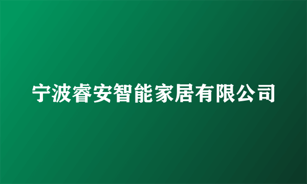 宁波睿安智能家居有限公司
