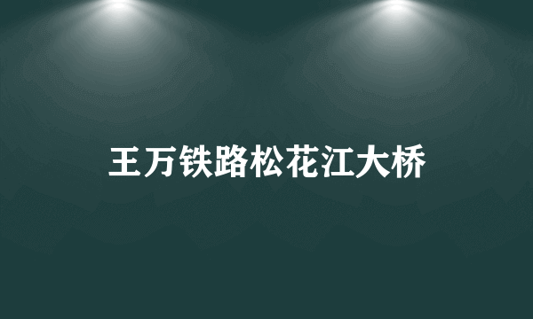 王万铁路松花江大桥