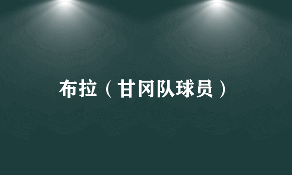 布拉（甘冈队球员）