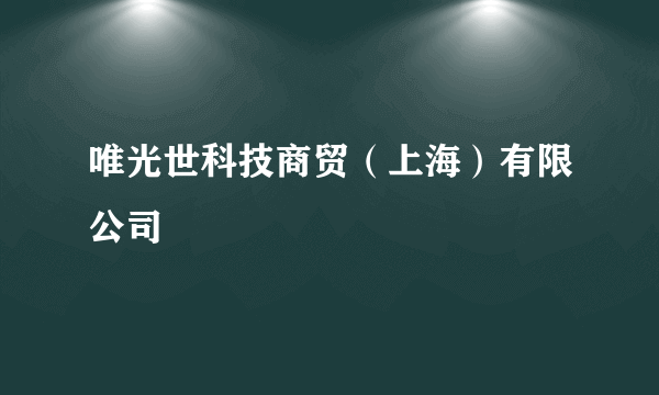 唯光世科技商贸（上海）有限公司