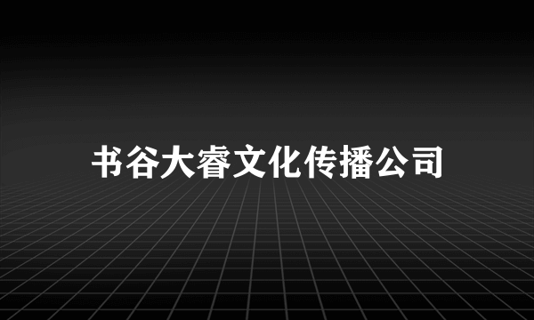 书谷大睿文化传播公司