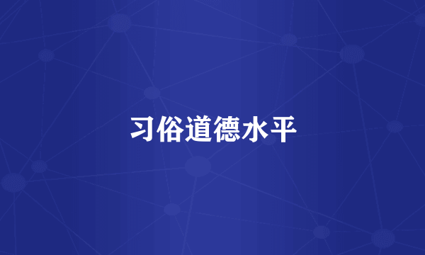 习俗道德水平