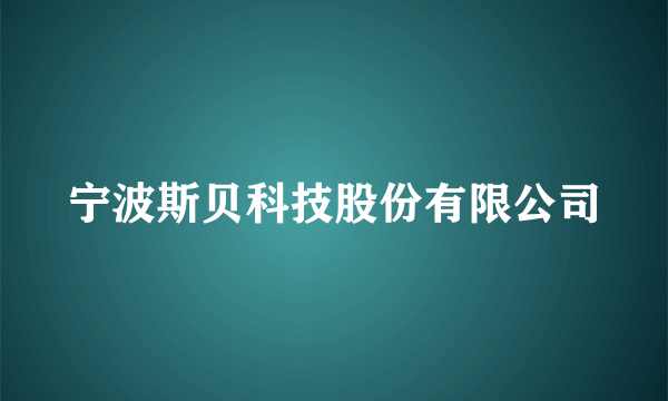 宁波斯贝科技股份有限公司