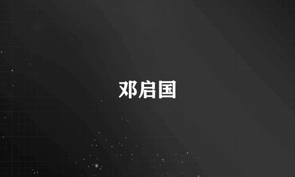 邓启国