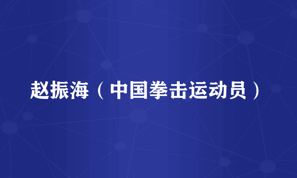 赵振海（中国拳击运动员）