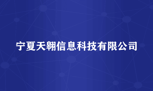 宁夏天翱信息科技有限公司