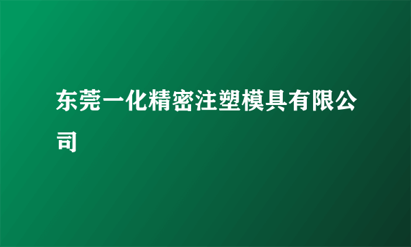 东莞一化精密注塑模具有限公司