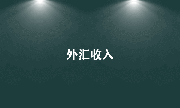 外汇收入