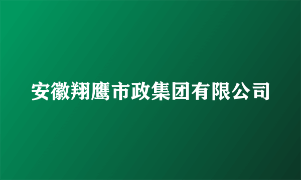 安徽翔鹰市政集团有限公司