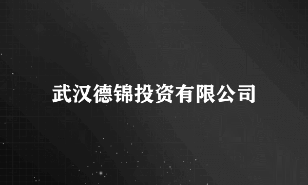 武汉德锦投资有限公司