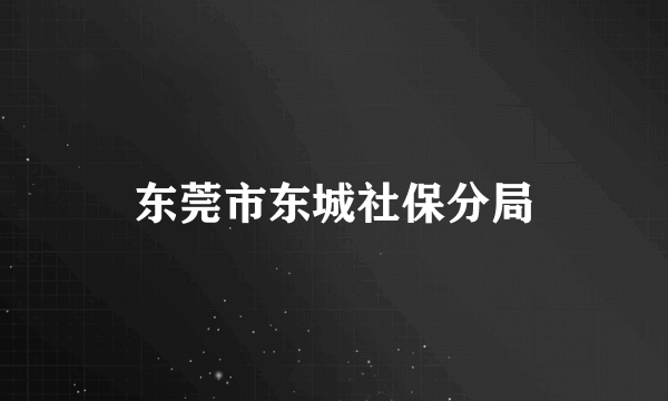 东莞市东城社保分局