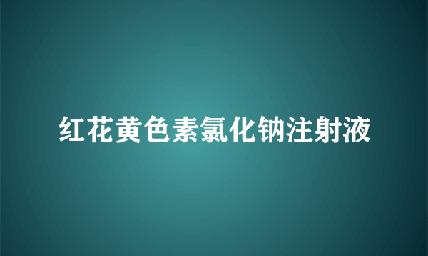 红花黄色素氯化钠注射液
