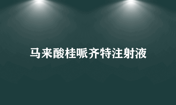 马来酸桂哌齐特注射液
