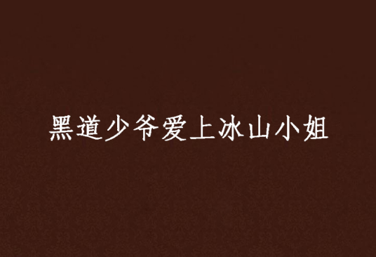 黑道少爷爱上冰山小姐