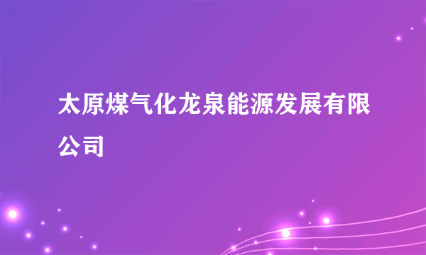 太原煤气化龙泉能源发展有限公司