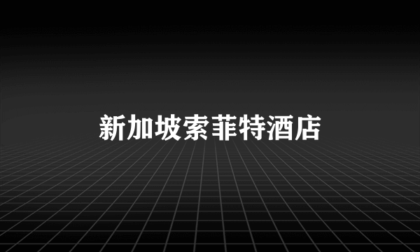 新加坡索菲特酒店
